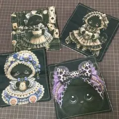 ハンドメイド　ハンカチ　猫　2