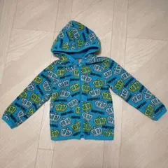 BABY DOLL クラウン柄 水色フリースパーカー 110センチ