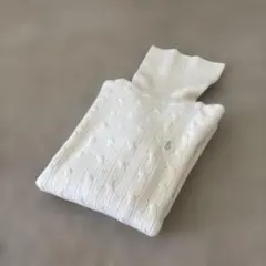 Ralph Lauren ホワイトカシミヤ入ケーブルニットセーター