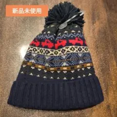 新品未使用　BABYGAP 　ニット帽 ポンポン付き　ベビーニット
