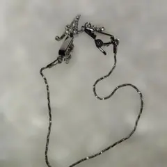 シルバー クリスタル装飾 ネックレス