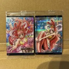 ワンピース　ウエハース　カード　しらほし　ホロ　　レア　2枚