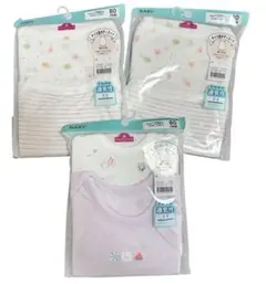 【新品】キャミ 半袖 ボディスーツ 肌着 メッシュ 綿 6枚セット 80cm