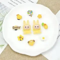 ラブブ crocs用 ジビッツ アクセサリー イエロー 10パーツ