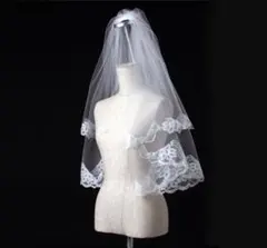 【値下げ】CherieウェディングベールSMサイズCV-277・レース手袋セット