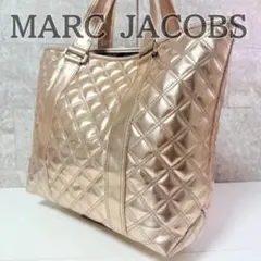 MARC JACOBS キルティングデザイン ピンクゴールド トートバッグ