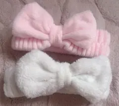 リボン型ヘアバンド 2色セット