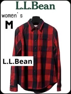 LL.Bean オーガニックコットンフランネルシャツ　レディースM 美品のサムネイル