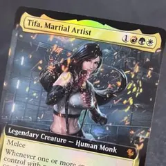 格闘家、ティファ 英語版 ボーダーレス MTG FFコラボ FF7 統率者デッキ