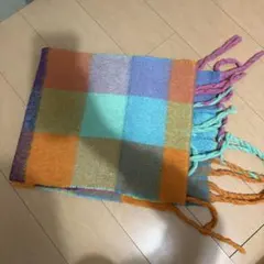 カラフルチェックマフラー