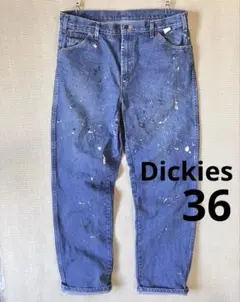 ペンキ飛び W36 Dickies ディッキーズ デニムパンツ CR393RNBのサムネイル