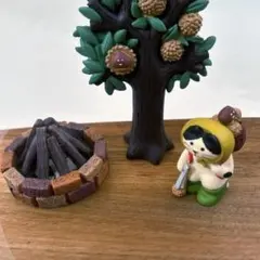 デコレ　コンコンブル　栗拾い猫　キャンプのファイヤーLED 栗の木　まとめ11