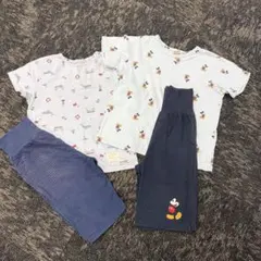 Petit Main パジャマ 2点セット ミッキー マリン柄