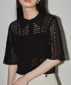 MARNO Chloe knit tops マーノ クロエニット ブラック - メルカリ