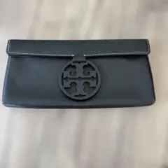 TORY BURCH クラッチバッグ ブラック ロゴ