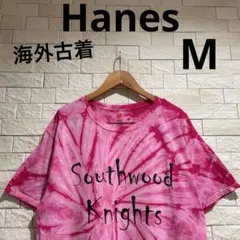海外古着　半袖Tシャツ　タイダイTシャツ　ヘインズ　個性派　サイズM