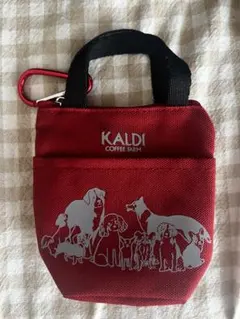 KALDI 犬イラスト付きナイロンバッグ