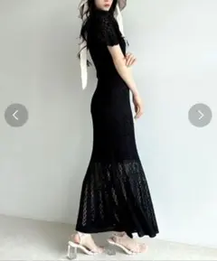 Ressexy クロシェニットワンピース