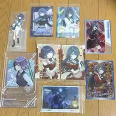 月村手毬・秦谷美鈴　ウエハース・クリアカード・ミニアクリルスタンド　学マス