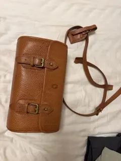 ✨美品✨ポロ　ラルフローレン　ショルダーバッグ ダブルベルト　レザー　ブラウン