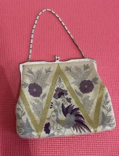 和装用バッグ 花柄 鳥刺繍
