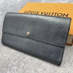 ルイヴィトン 長財布　インターナショナル　ヴェルニ　グレー　レザー　折り財布