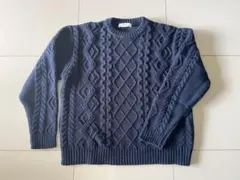 ベイクルーズ INHERIT ネイビー ケーブルニットセーター