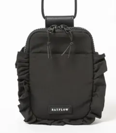 BAYFLOW ブラック フリルショルダーバッグ