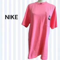 NIKE ピンク ロング Tシャツ ワンピース ポケット付 レディース Ｓのサムネイル