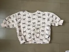 petit main リボン柄 トレーナー 80cm