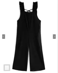 ショルダーフリルバックリボンオールインワン Fサイズ