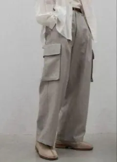 LIDNM WOOL LINEN BACKSATIN CARGO Mサイズ