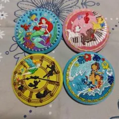 ディズニー刺繍缶バッジ　4点セット
