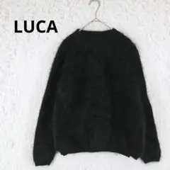 LUCA/LADY LUCK LUCA シャギーニット セーター 黒 ウール混