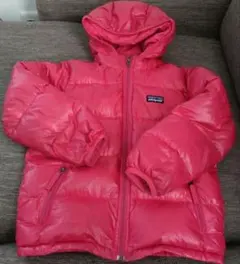 Patagonia　5T フード付きダウンジャケット ピンク
