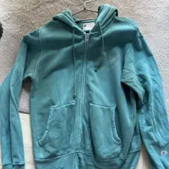 Champion x Stussy ターコイズパーカー S