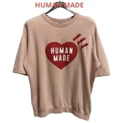 【レア】HUMAN MADE ハートロゴ 半袖スウェット ピンク Lサイズのサムネイル