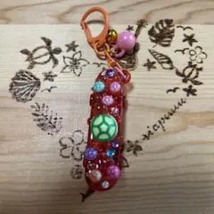 ハンドメイド　スケボーキーホルダー　夏124