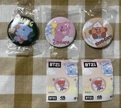 【新品・未使用品》BT21 くら寿司 缶バッジ3点セット