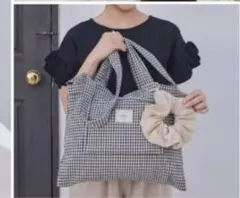 tal by yumi 2wayトートバッグ　黒　新品　ギンガムチェック 新作のサムネイル