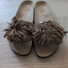 新品　スタディオクリップ フリンジサンダル Lサイズ ベージュ