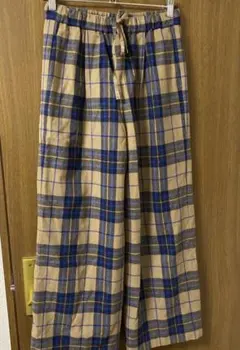 ユナイテッドアローズ　ウールチェックワイドパンツ