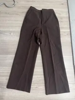 ワイドパンツ ブラウン