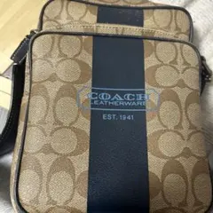 COACH ショルダーバッグ ブラウン/ネイビー