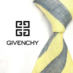 ◆良品◆GIVENCHY ジバンシー ネクタイ 黄色 ストライプ フォーマル