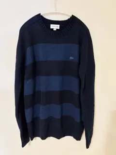 し*こ様 【美品】ラコステ正規店購入品・ボーダーニット・mens L