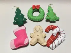 ✦︎✧︎ハンドメイド✧✦クリスマスオーナメント7個セット バラ売り可
