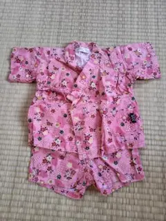 花柄ピンク甚平 90cm