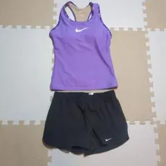 新品　Nike スポーツ用水着セット Lサイズ 紫・黒