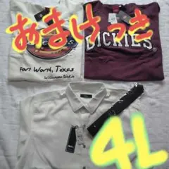 新品♦超、超〜〜超、激安　祭♦ディキーズのトレーナー、モッシモの長袖シャツ♦４Ｌ